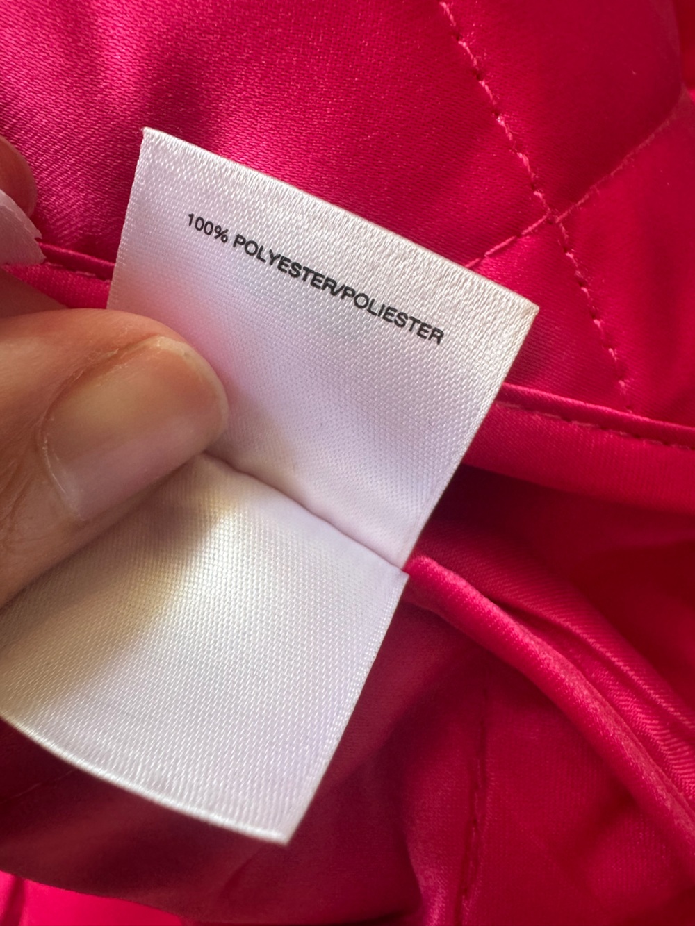 Anne Klein Quilted Open-Front Jacket in Fuchsia/Pink - Picture 7 of 7